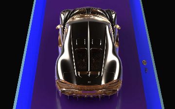 Bugatti создала гиперкар из золота