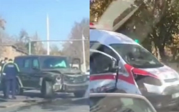 В Ташкенте столкнулись «Гелик» и машина скорой помощи, есть пострадавшие