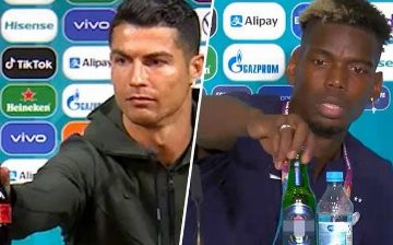 В УЕФА потребовали от футболистов не трогать бутылки спонсоров на пресс-конференциях