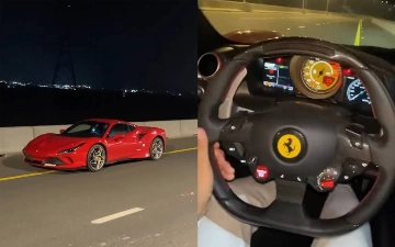 Узбекский автоблогер за несколько секунд разогнал Ferrari F8 до 200 км/ч