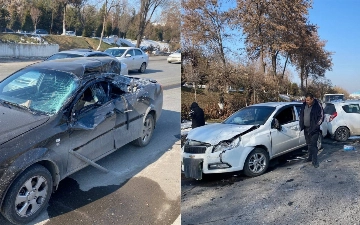 Toshkentda 4 ta avtomashina ishtirokida YTH sodir boʻlgan — video