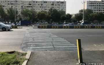 В Ташкенте вместо установки светофоров решили убрать переход возле Олий Мажлиса