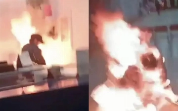 В аэропорту Алматы мужчина поджег себя