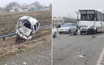 В Сырдарье из-за ДТП автобуса и «Дамаса» пострадали восемь человек