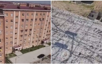 В Алмалыке остановили строительство дома, в котором начал крошиться бетон