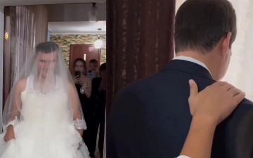 В Узбекистане мужчина устроил пранк над женихом и надел свадебное платье