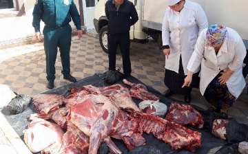 В Ташкент пытались провезти тонну несъедобного мяса