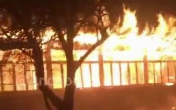 В андижанском здании медицинского объединения произошел крупный пожар