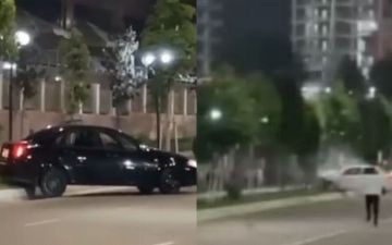 Водитель Nexia-3 дрифтанул в центре Ташкента и влетел в столб — видео