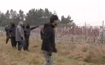 Мигранты на границе Беларуси закидали камнями польских пограничников - видео