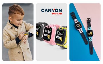 Бренд Canyon представляет оригинальный детский телефон в виде часов с функцией GPS