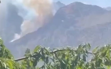 “Burchmullo” o‘rmon xo‘jaligiga qarashli adirlikda yong‘in sodir bo‘ldi