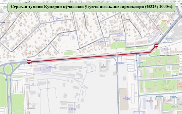 Sergelidagi ko‘chalardan biri 20 kunga yopildi