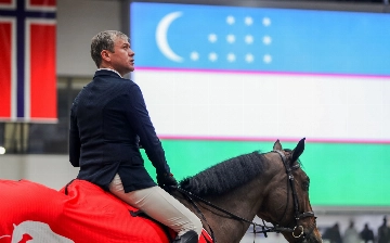 Президент Федерации конного спорта Узбекистана Бахромжон Газиев занял первое место на турнире в Шардже