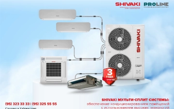 Shivaki мульти-сплит системы обеспечат кондиционированием помещений с использованием высоких технологий