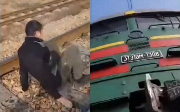 Узбекский тиктокер захотел набрать много лайков и лег под движущийся поезд