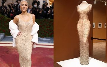 Ким Кардашьян испортила платье Мэрилин Монро, которое надевала на Met Gala – фото