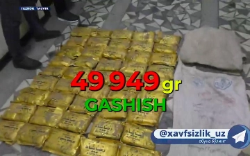 Afg‘onistondan kontrabanda qilingan qariyb 50 kg giyohvandlik vositasi aniqlandi