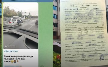 В Ташкенте оштрафовали пассажира, который ехал, повиснув с окна автомобиля
