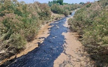 В Сурхандарье вновь произошла утечка нефтесодержащей смеси