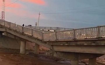В Сурхандарье из-за схода селя был поврежден мост, связывающий Узбекистан с Таджикистаном