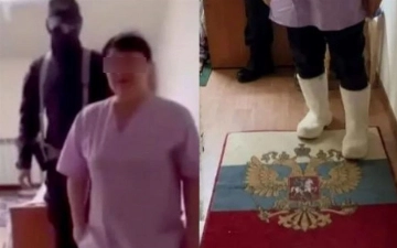 Узбекистанку, постелившую коврик с флагом России, вышлют на родину
