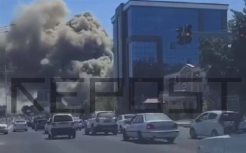 В Яккасарае произошел сильный пожар — видео