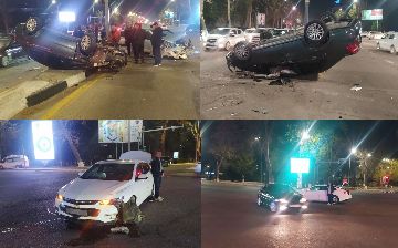 В Ташкенте произошла авария с участием пяти машин