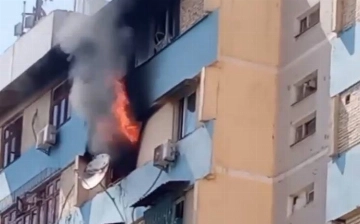 В Ташкенте произошел пожар в многоквартирном доме — видео