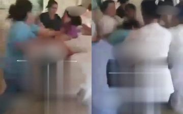 В Самарканде между сотрудниками роддома произошла драка — видео