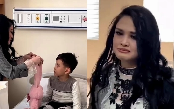 Луиза Расулова расплакалась после того, как навестила тяжелобольного мальчика — видео