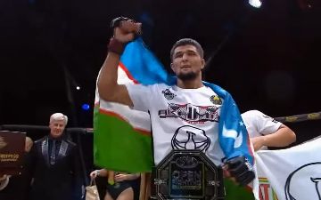 Узбекистанец Нурсултан Рузибоев завоевал пояс чемпиона OFC в среднем весе - видео