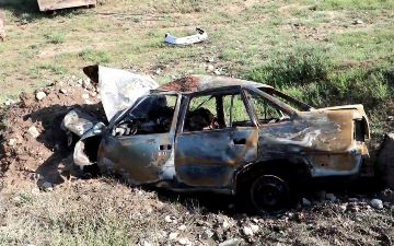 В&nbsp;Самаркандской области четверо граждан сгорели в машине — видео