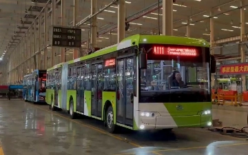 Как выглядят китайские «автобусы-гармошки», которые завезут в Ташкент (видео)