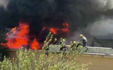 В одном из цехов Ташкента произошел крупный пожар