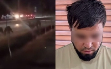 В Кашкадарье водитель протаранил автомобиль ДПС, пытаясь скрыться