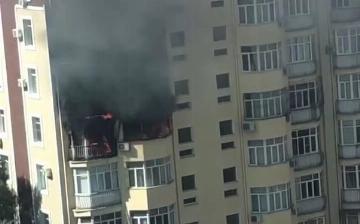 На Дархане произошел сильный пожар — видео