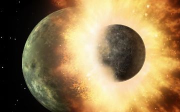 В соседней звёздной системе одна планета врезалась в другую с такой силой, что сорвала с неё атмосферу