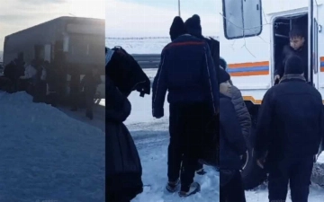 В Казахстане спасли 14 узбекистанцев, застрявших на трассе в мороз