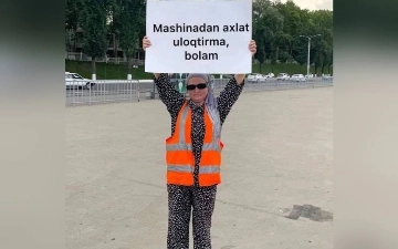 Дворники Ташкента приняли участие во флешмобе против мусора — фото