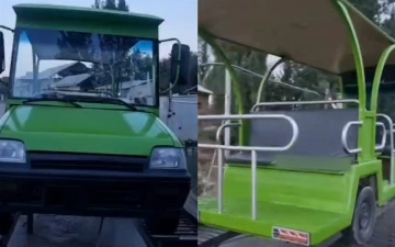 Маленький Daewoo Tico превратили в восьмиместный гольфкар — видео