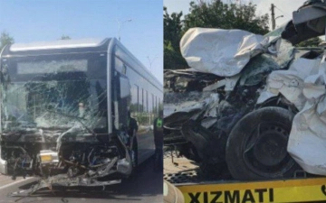В Ташкенте произошло страшное ДТП с участием электробуса, есть погибший (видео)