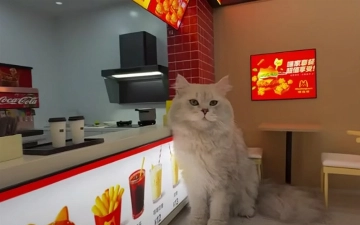 Блогер из Китая построил для кошек ресторан MeowDonald’s