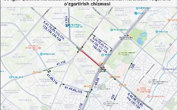 Toshkentda ko‘plab avtobus yo‘nalishlari harakati vaqtincha o‘zgartirildi