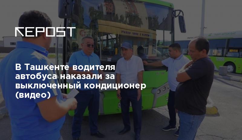 В Ташкенте водителя автобуса наказали за выключенный кондиционер (видео)